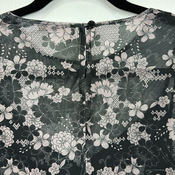 Rebecca Minkoff Cyder Floral Long-Sleeved Semi Sheer Top Size XL - Picture 6 of 11